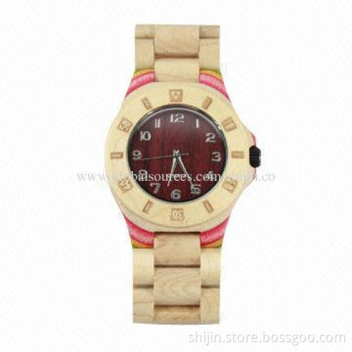 Fashion bamboo promotional wooden wrist watch